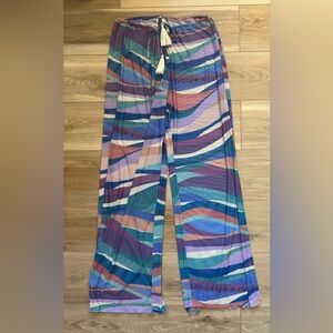Becca Multi Colored Beach/Swim Cover Up Pants M NWT